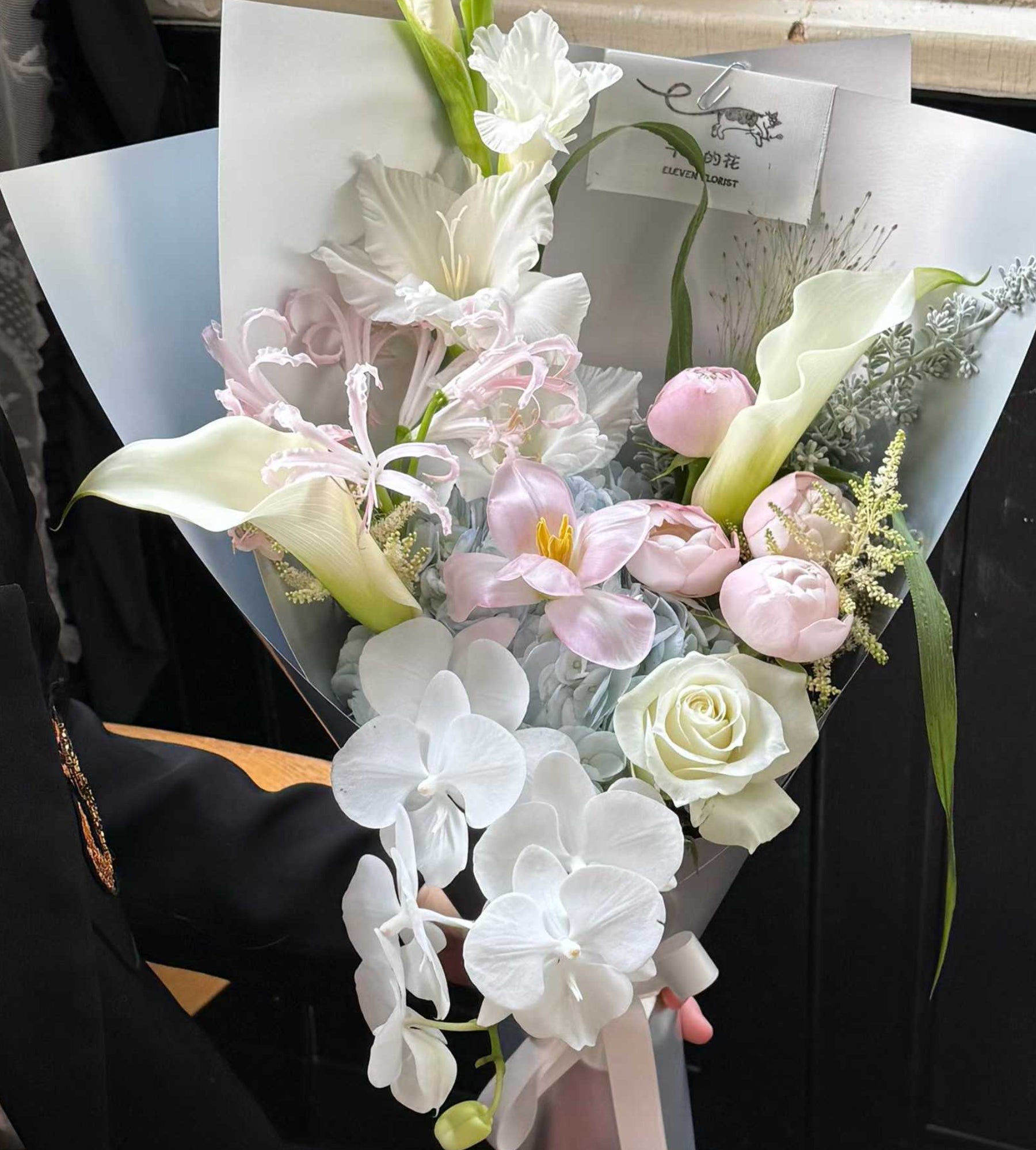 Orchid and lovely fresh flowers