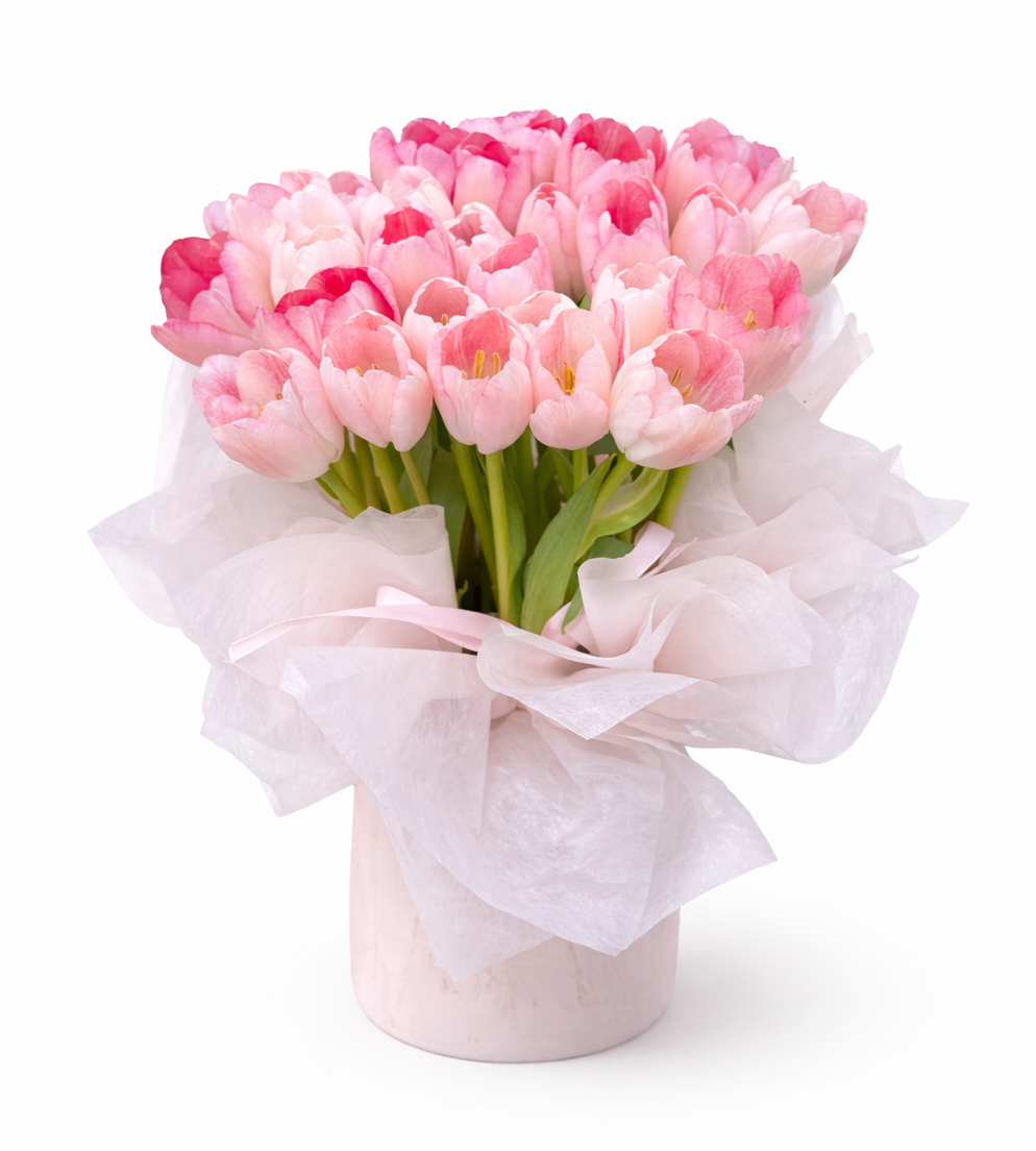 Sweet Blush Tulips